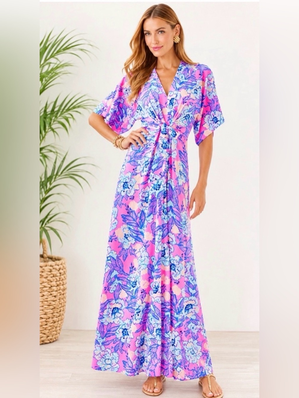 Lilly Pulitzer Wisteria V-Neck Maxi Dress